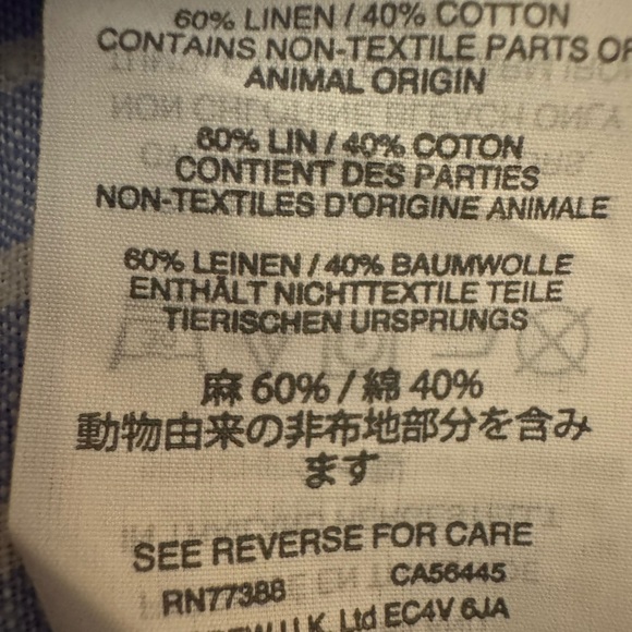 J. Crew Blue and White Linen Shirt - Picture 7 of 7